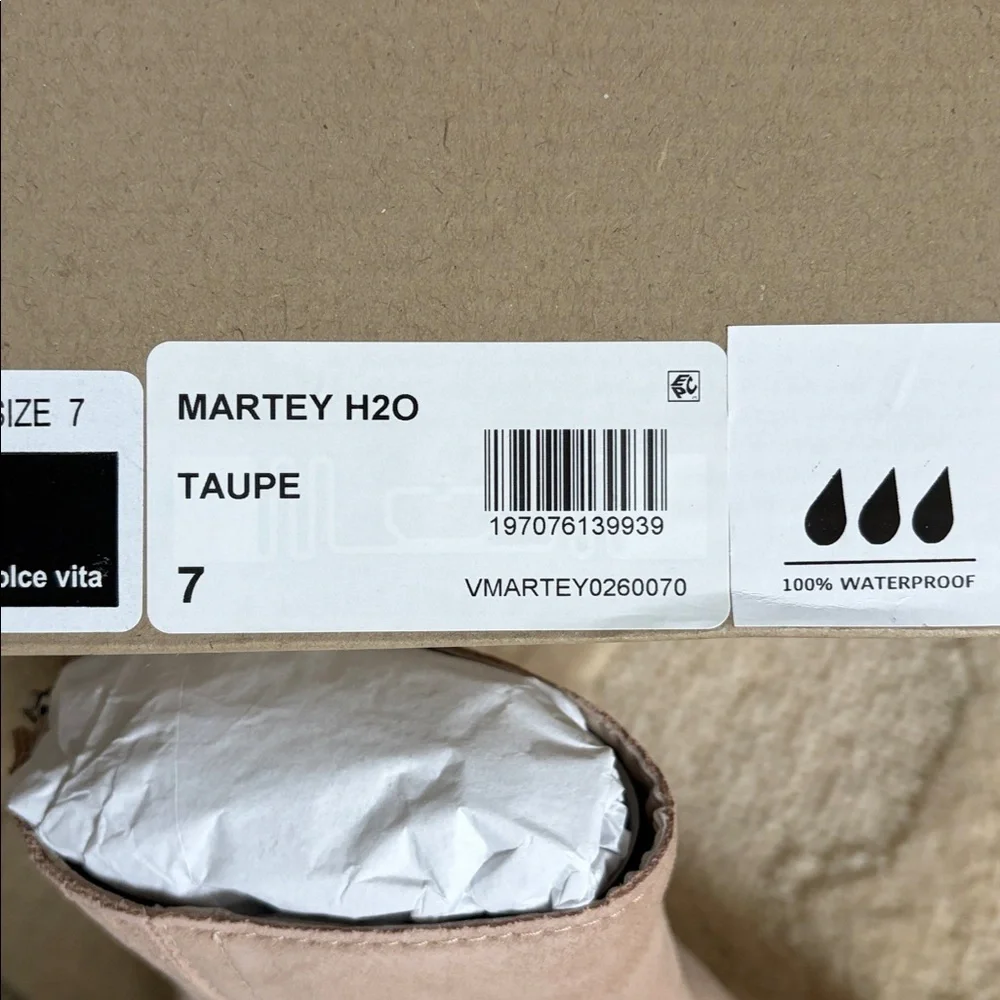 Dolce Vita | Martey H20 Waterproof Boots Tan Suede NWT 7